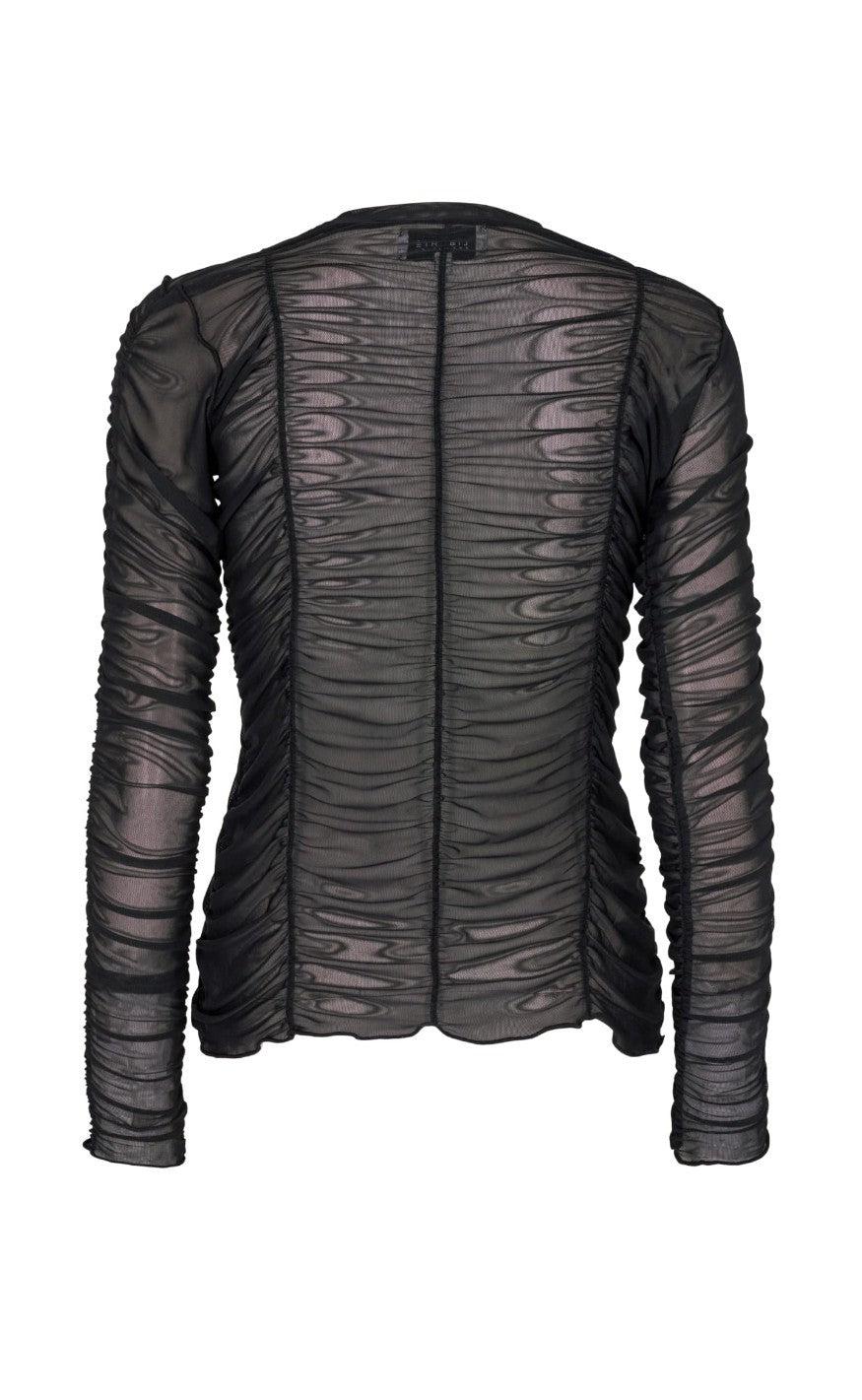 Liberte Bluse - Mesh Wrinkle - Black
