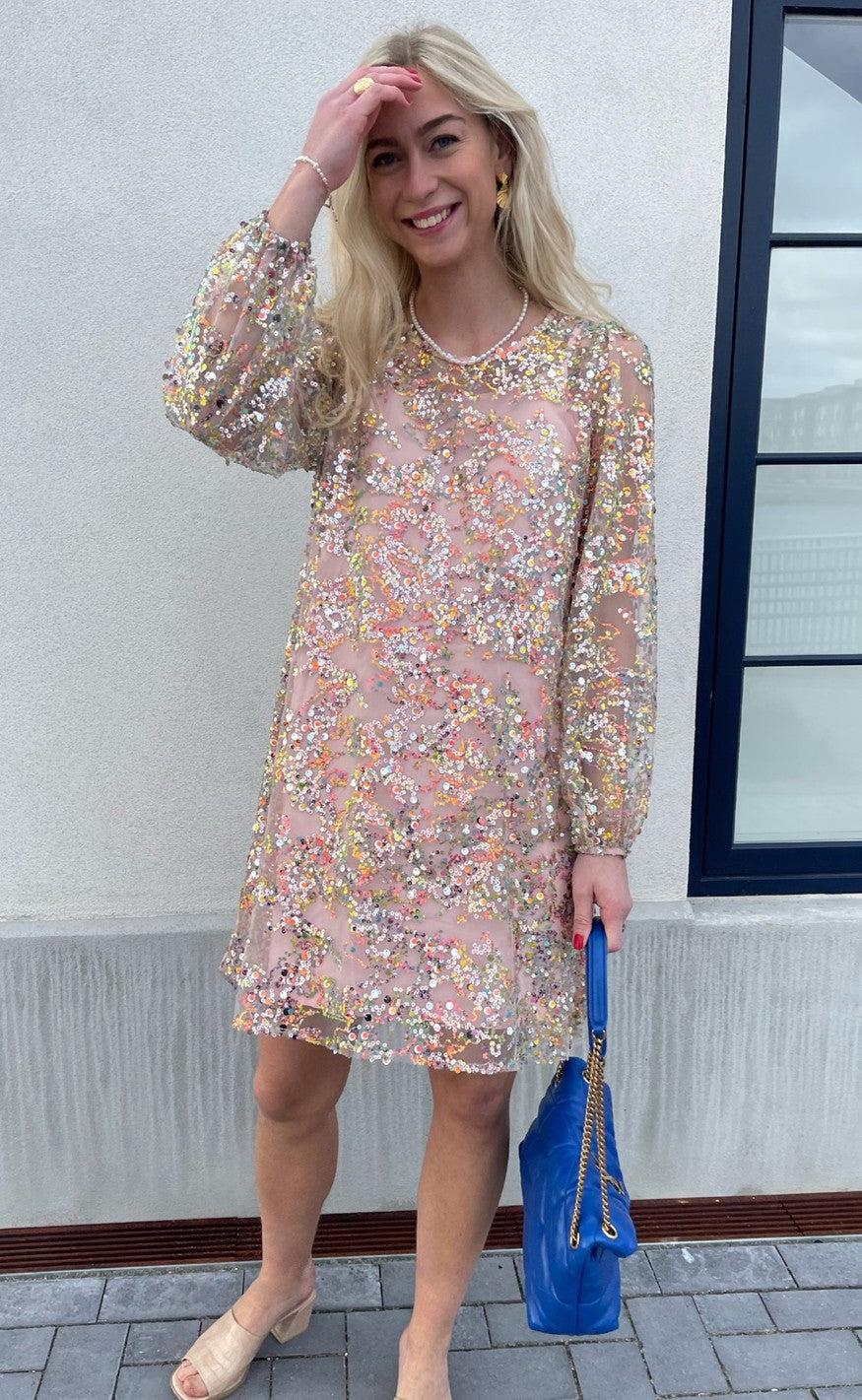 Liberte Kjole - Lamilla - Multicolor Sequins