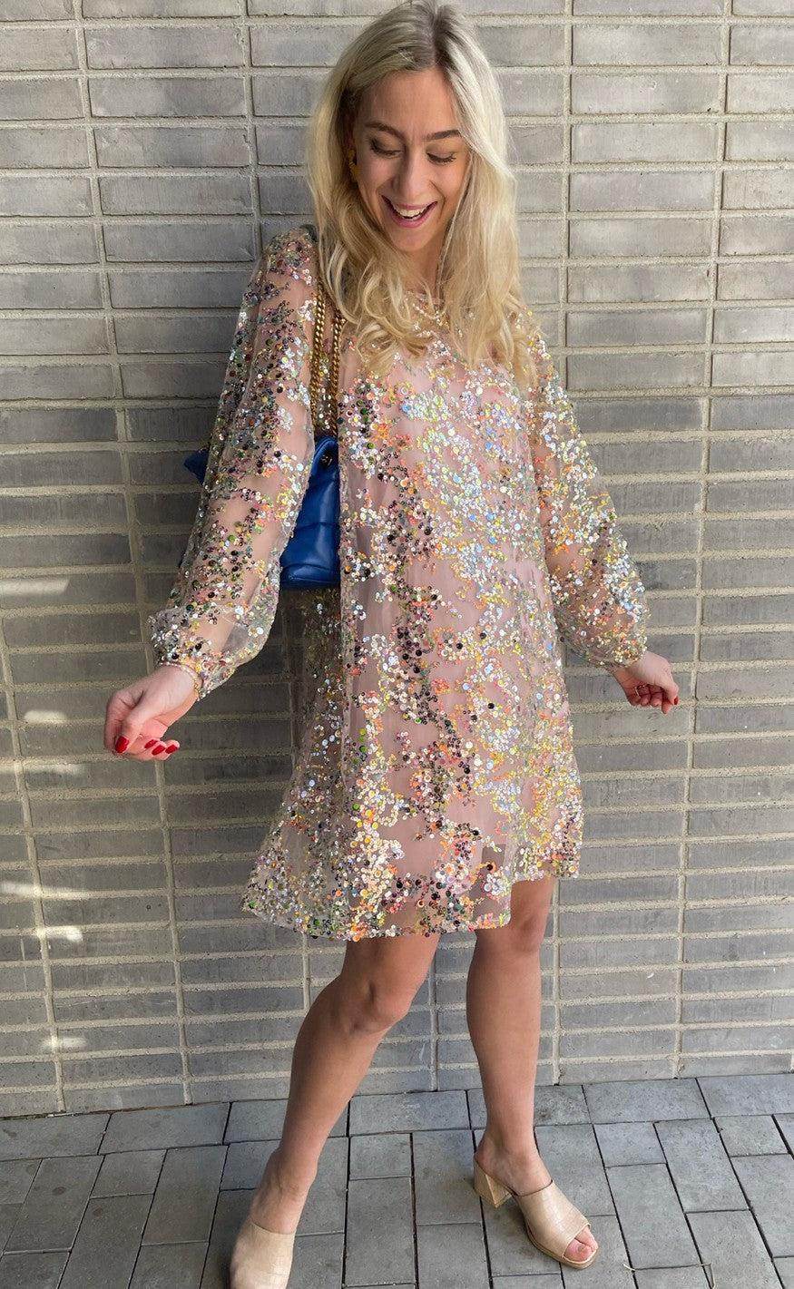 Liberte Kjole - Lamilla - Multicolor Sequins