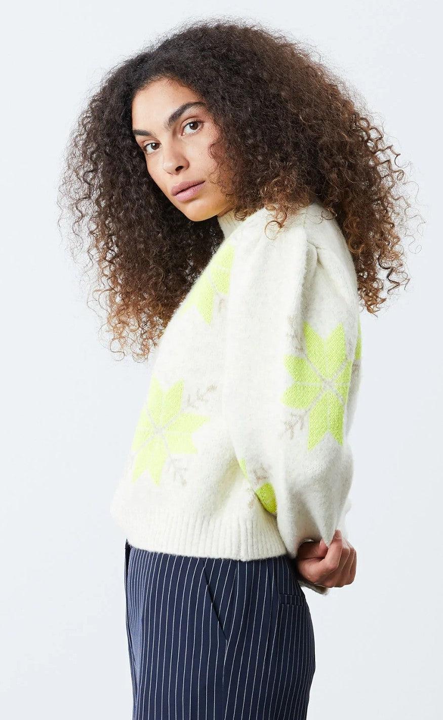 Lollys Laundry Cardigan - Paisley - Creme