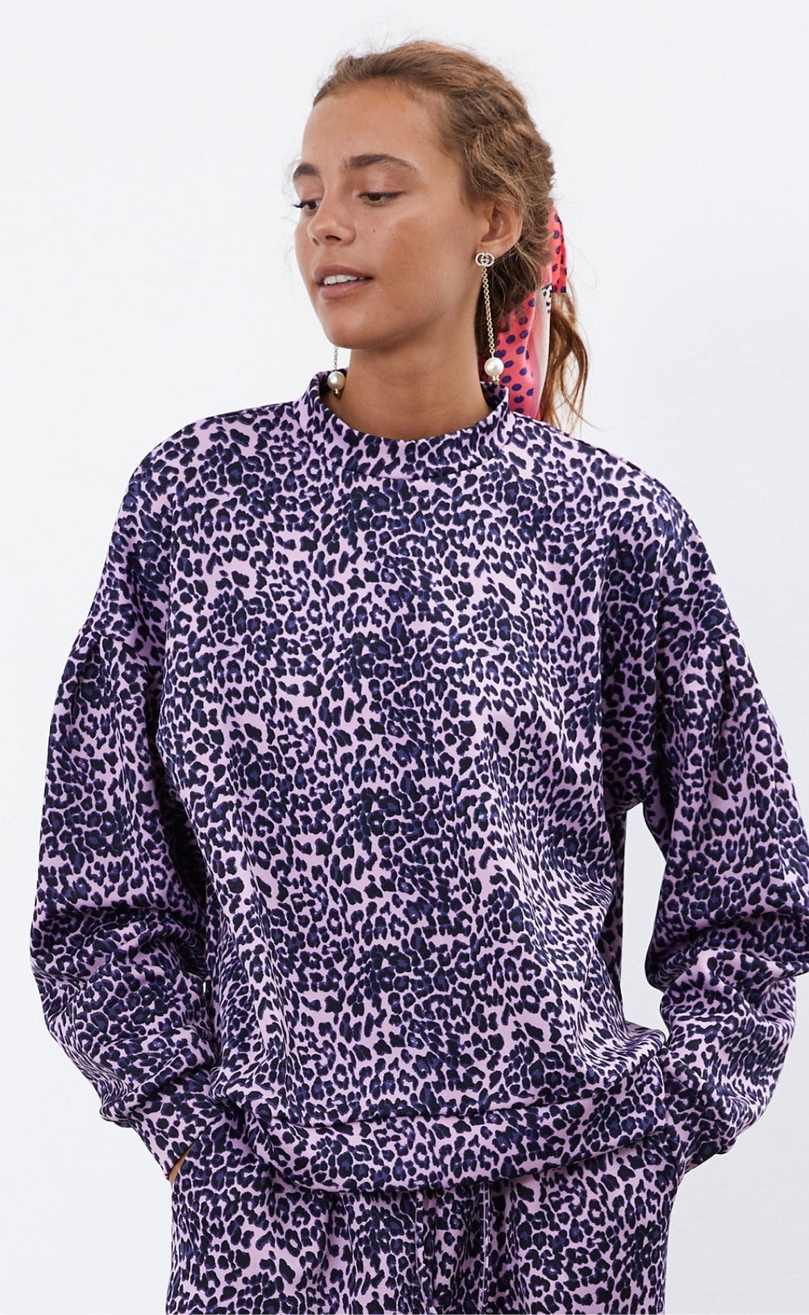 Lollys Laundry Sweat - Drake - Leopard Print