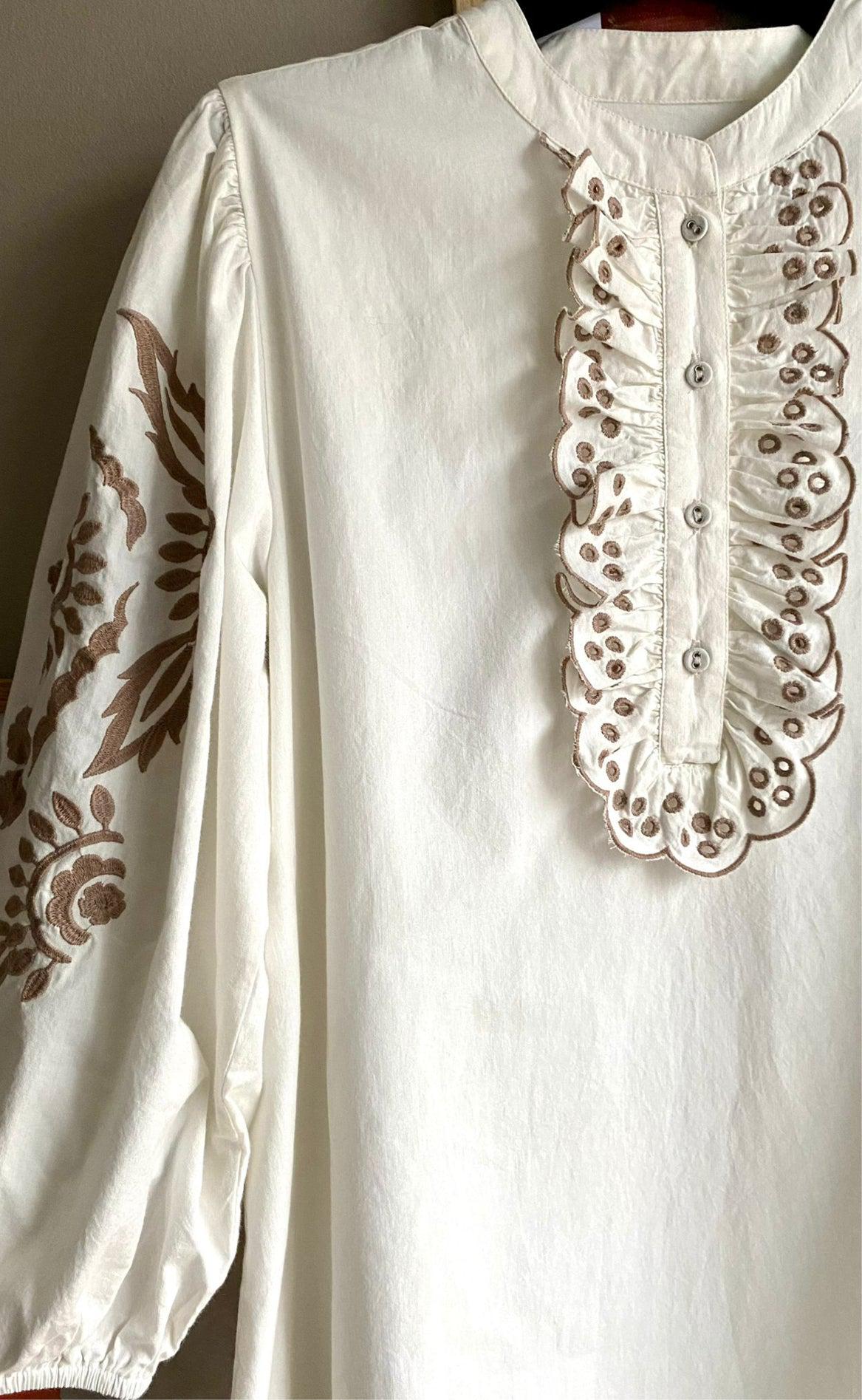 Love & Divine Bluse - Love968 - Cream/Sand