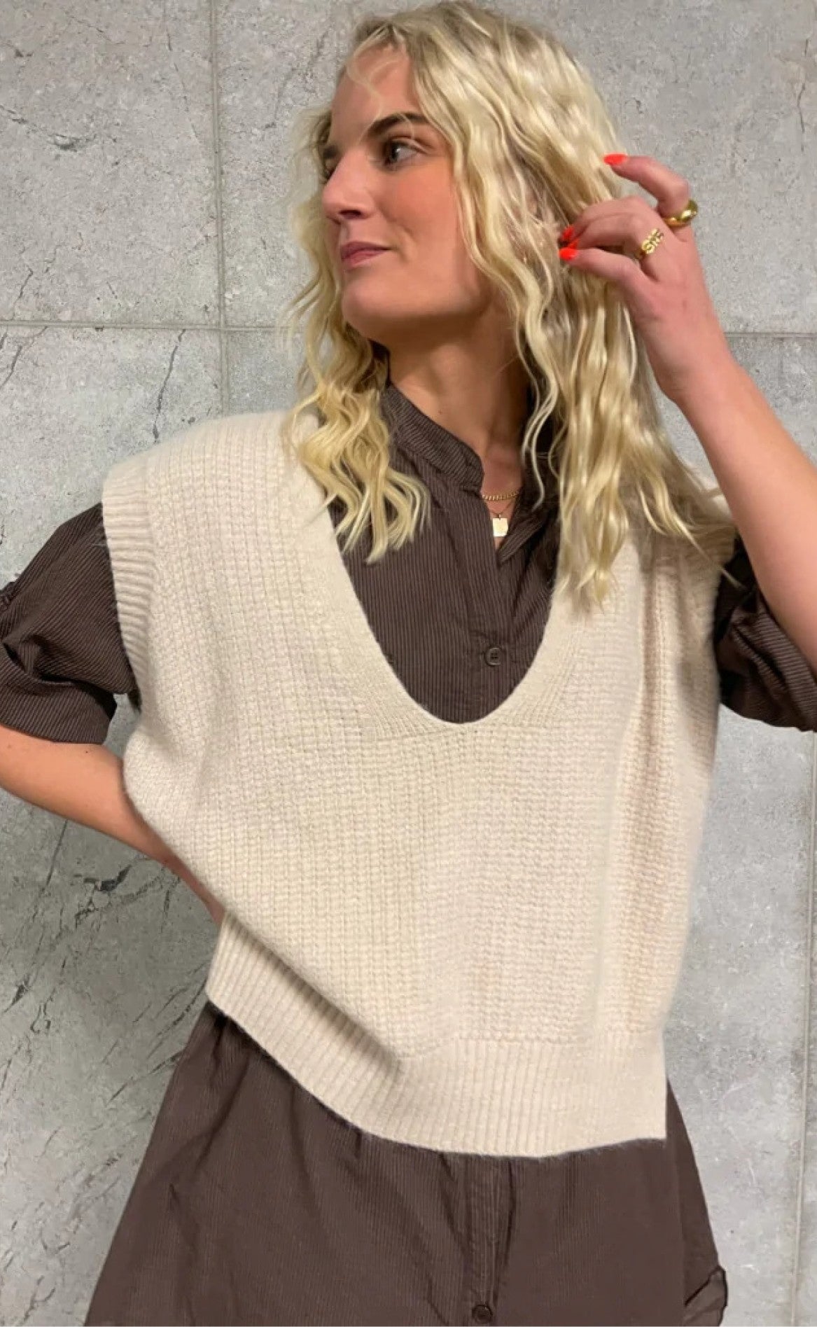 Marta Du Chateau Vest - M983 - Beige