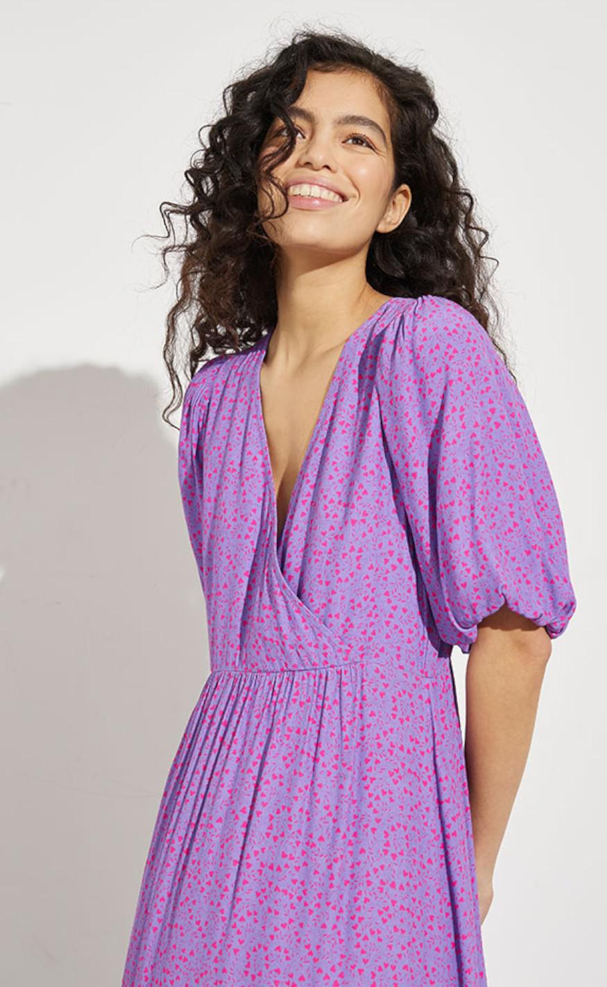 MbyM Kjole - Clancy-M - Purple Print