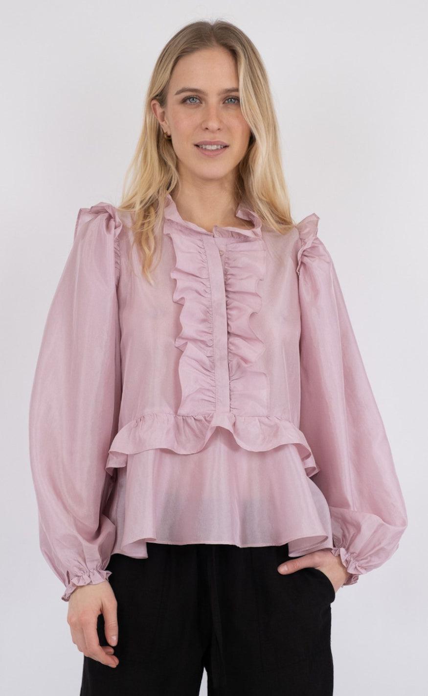Neo Noir Bluse - Hawaii - Rose