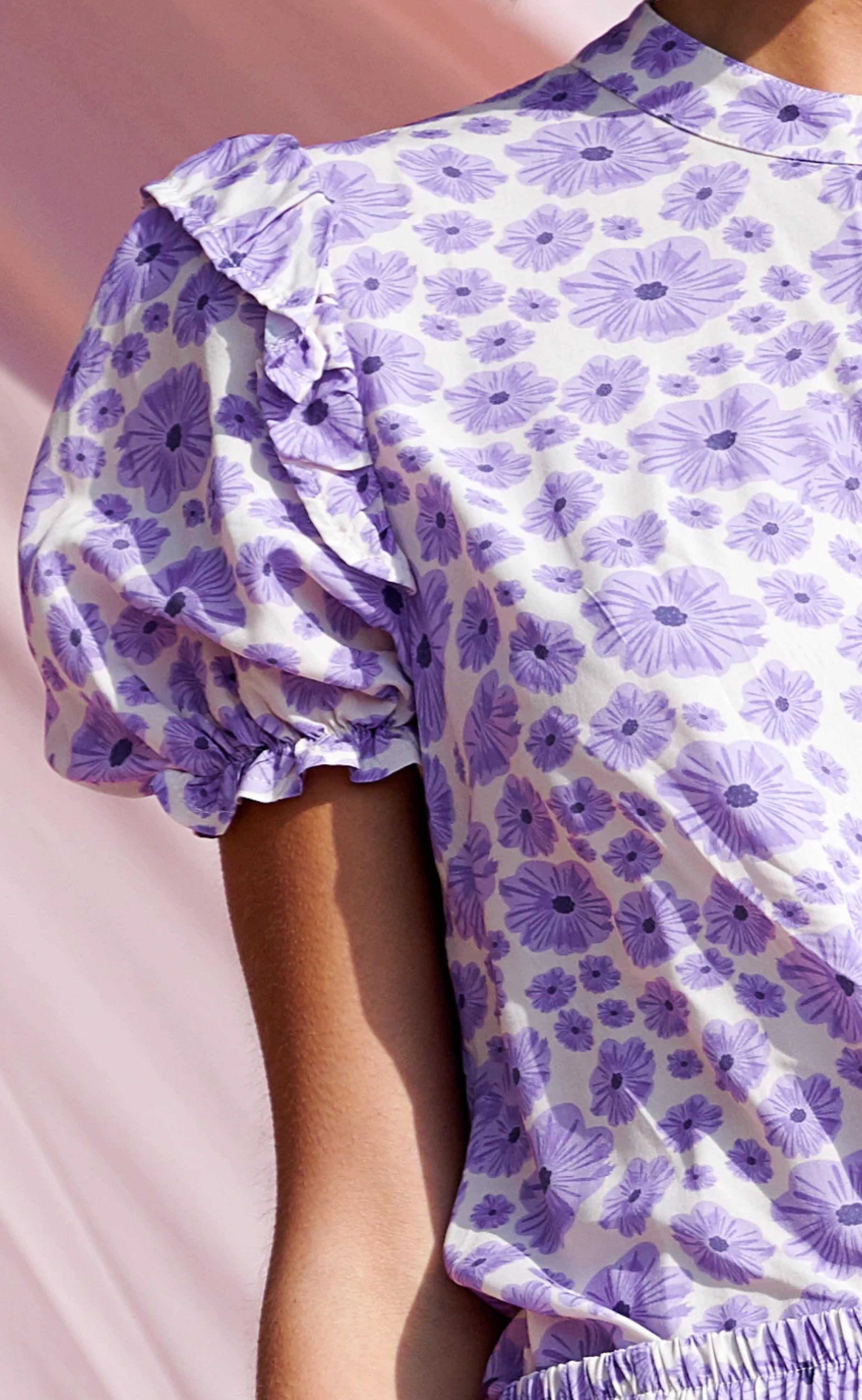 Noella Bluse - Martha - Lavender Mini Flower