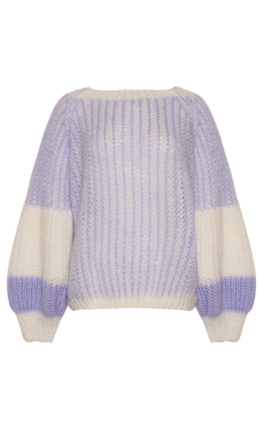 Noella Sweater - Liana - Lavender/White