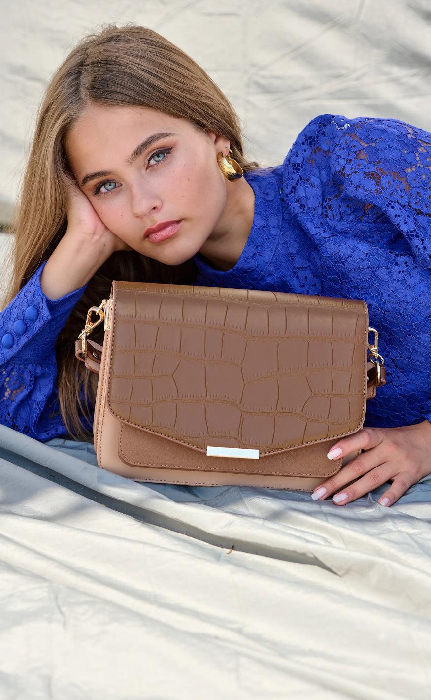 Noella Taske - Blanca Multi Compartment - Dark Brown Croco