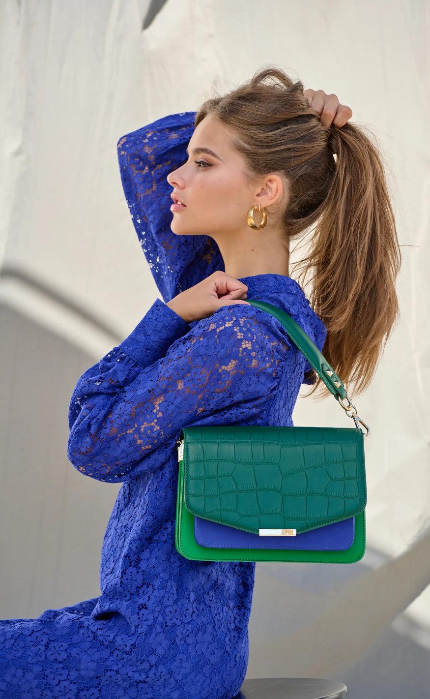 Noella Taske - Blanca Multi Compartment - Dark Green Croco