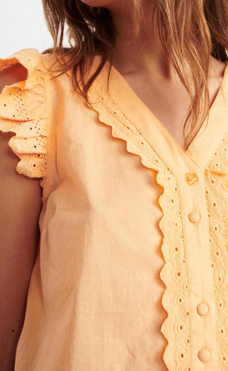 Nümph Bluse - Camma - Peach Cobbler