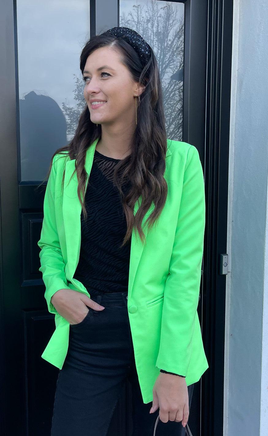 Say INA Copenhagen Blazer - Mai - Neon Green