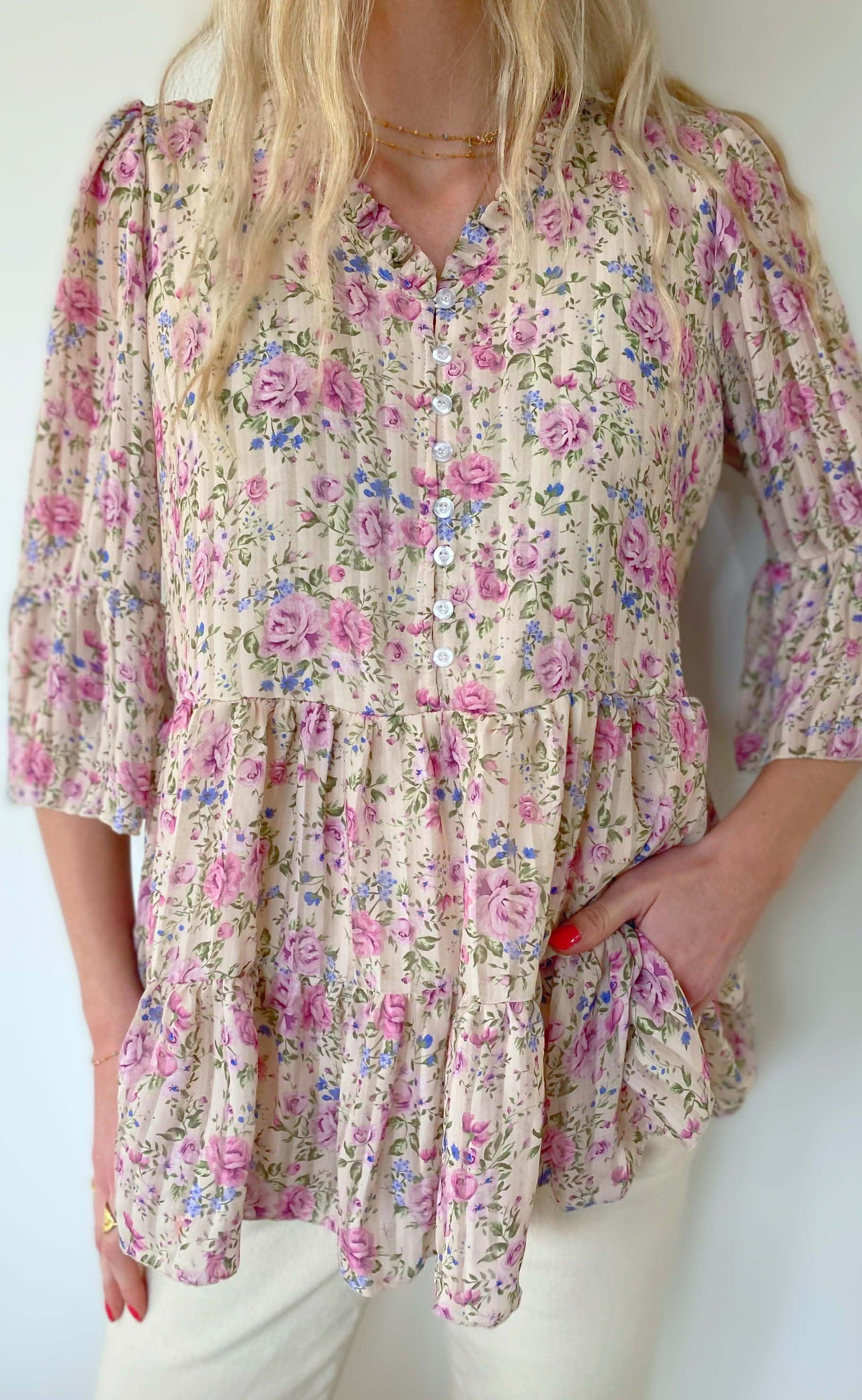 Say INA Copenhagen Top - Isabella - Rose Flower