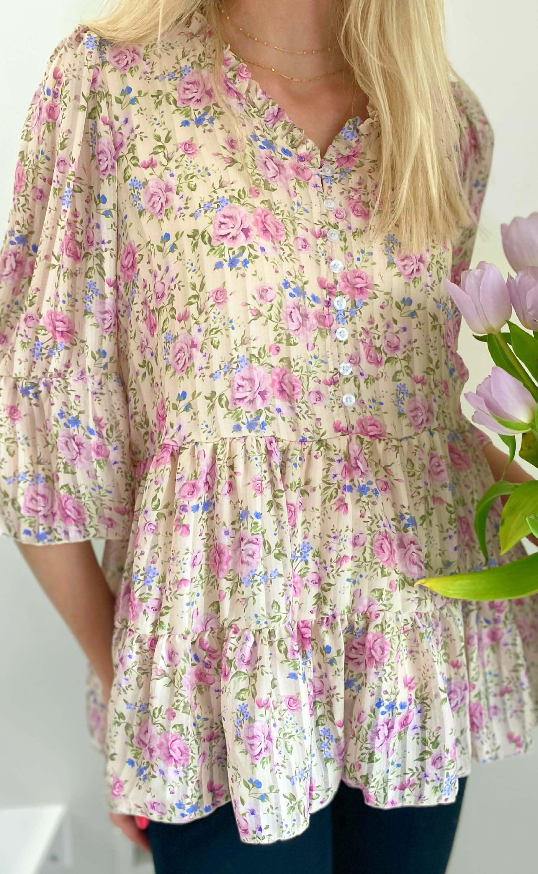 Say INA Copenhagen Top - Isabella - Rose Flower