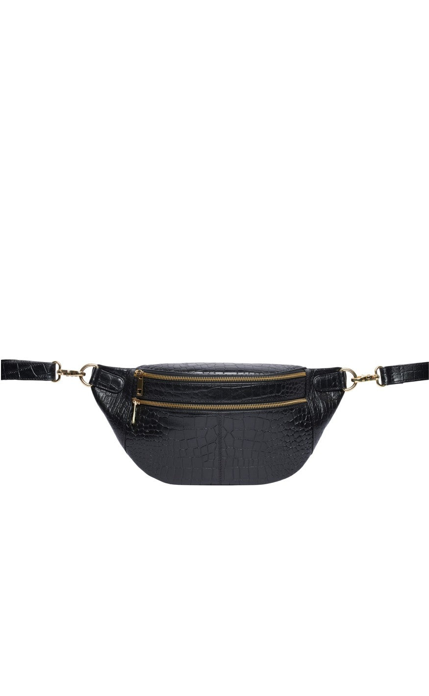 Tim & Simonsen Bumbag - Clara Croco - Black / Gold