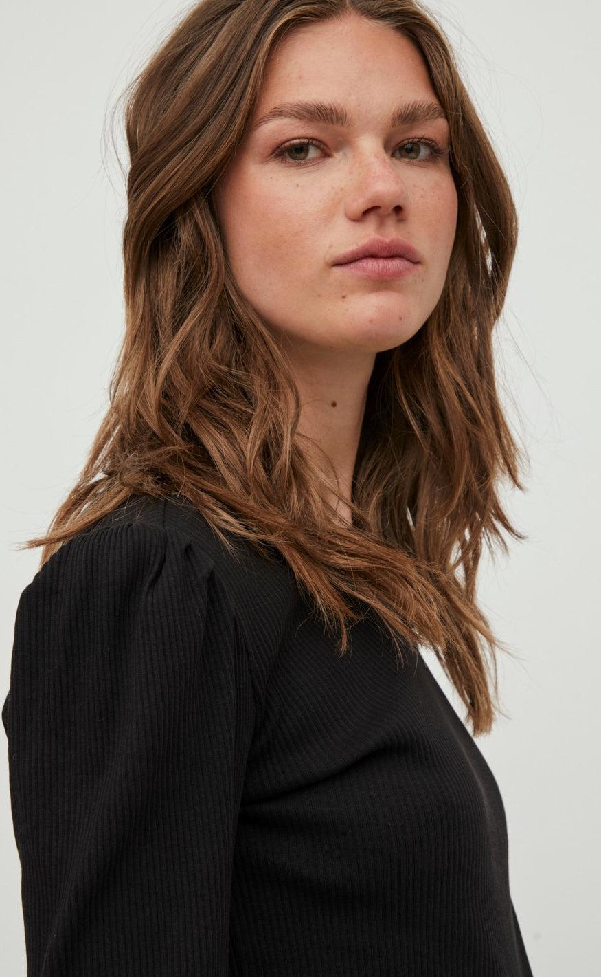 VILA Bluse - Balu Puff - Black