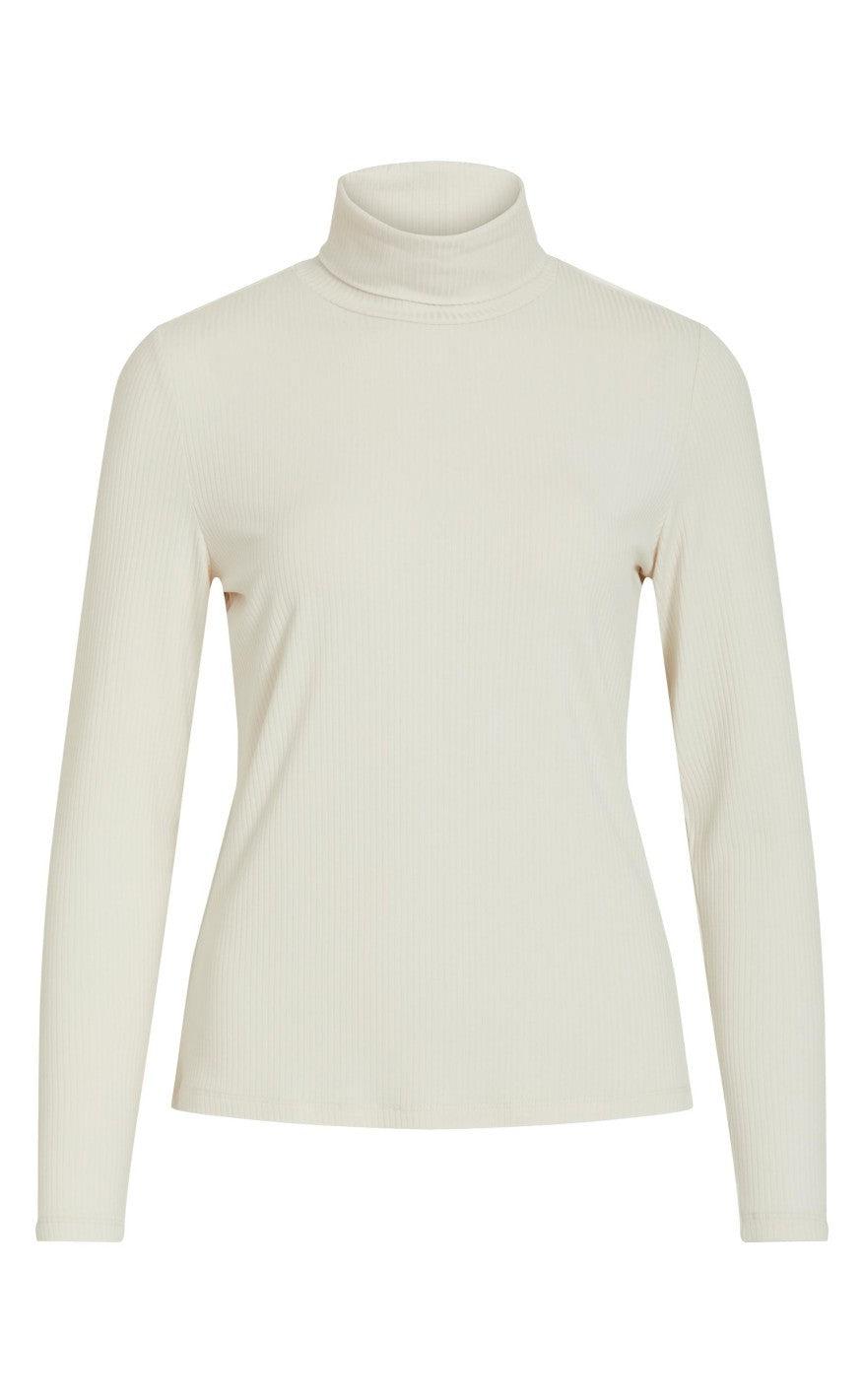 VILA Bluse - Solitta Rib - Birch