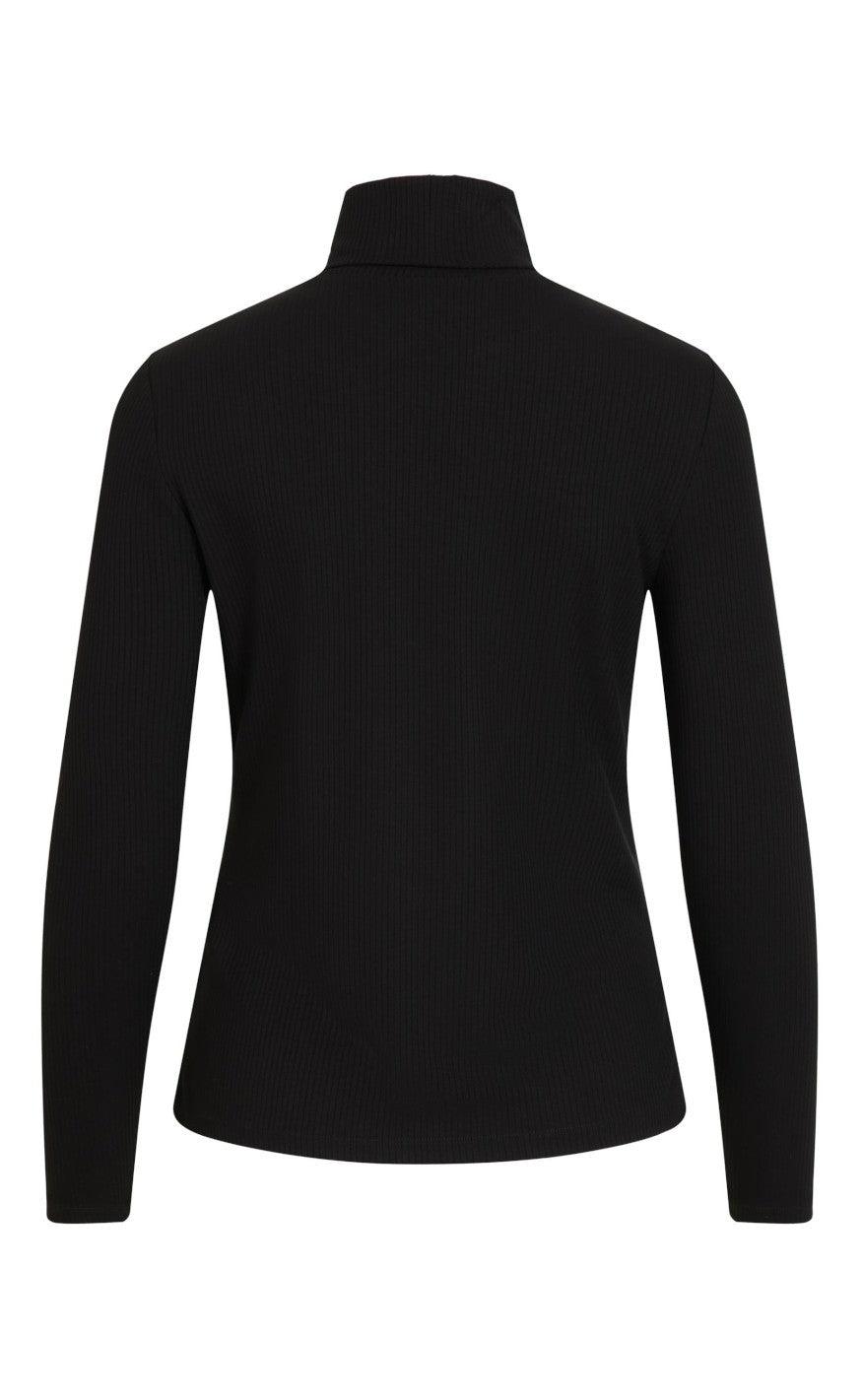 VILA Bluse - Solitta Rib - Black