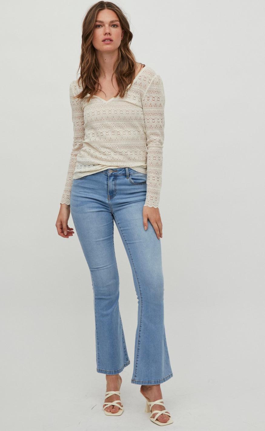 VILA Top - Chikka Lace - Birch