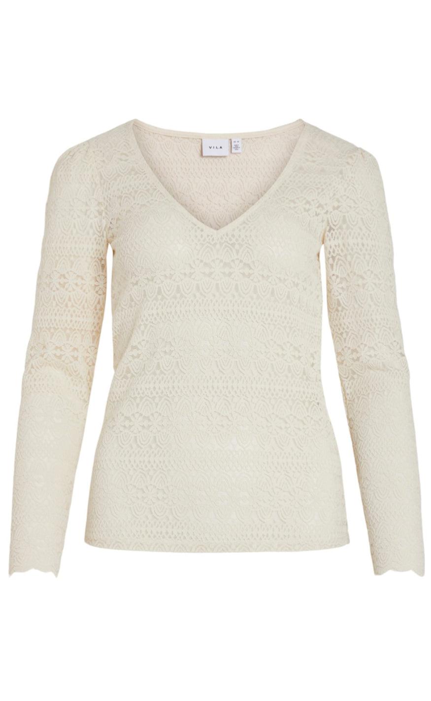 VILA Top - Chikka Lace - Birch