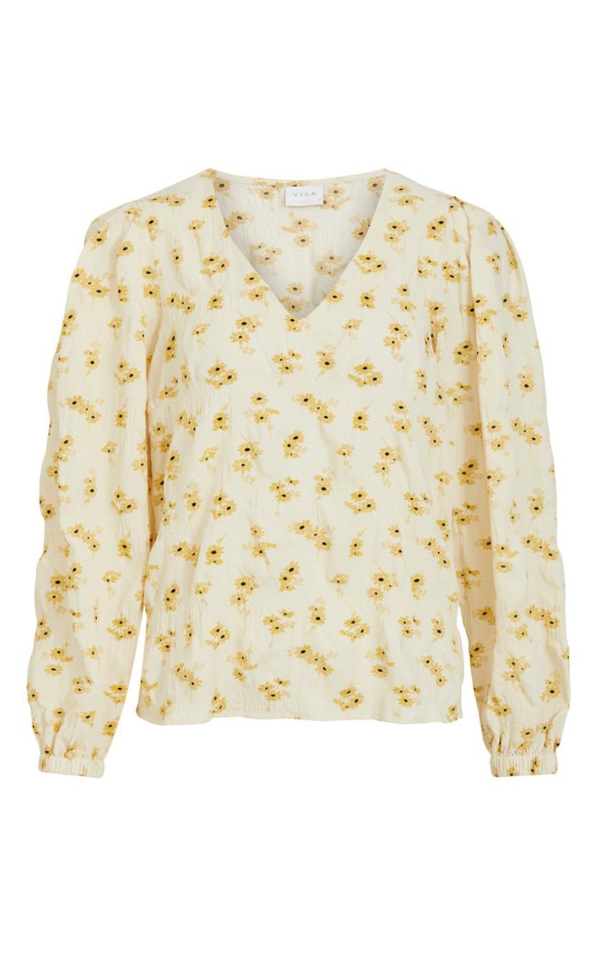VILA Top - Olga - Birch/ Flower