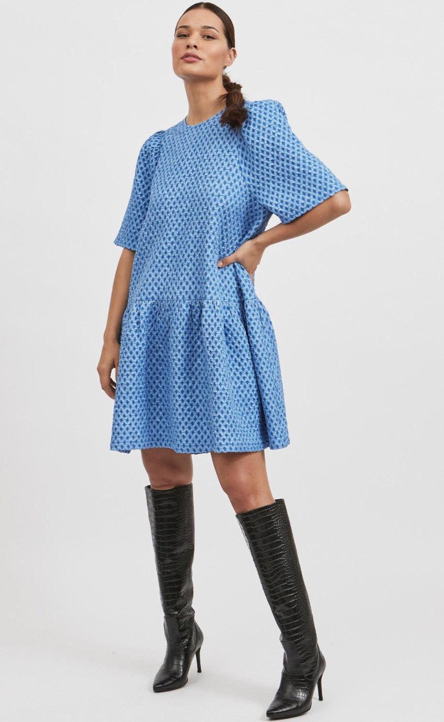 Vila Kjole - Pathy O-Neck - Nebulas Blue