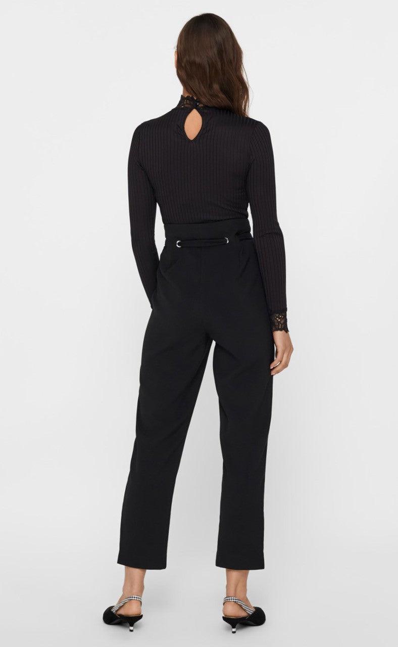 YAS Bluse - Blace Highneck - Black